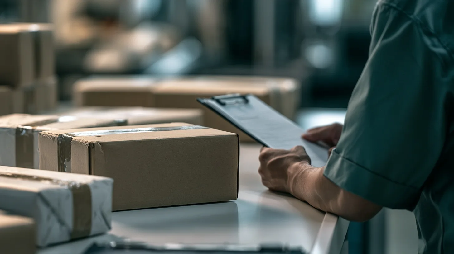 Logistics specialist preparing to respond to a shipment enquiry