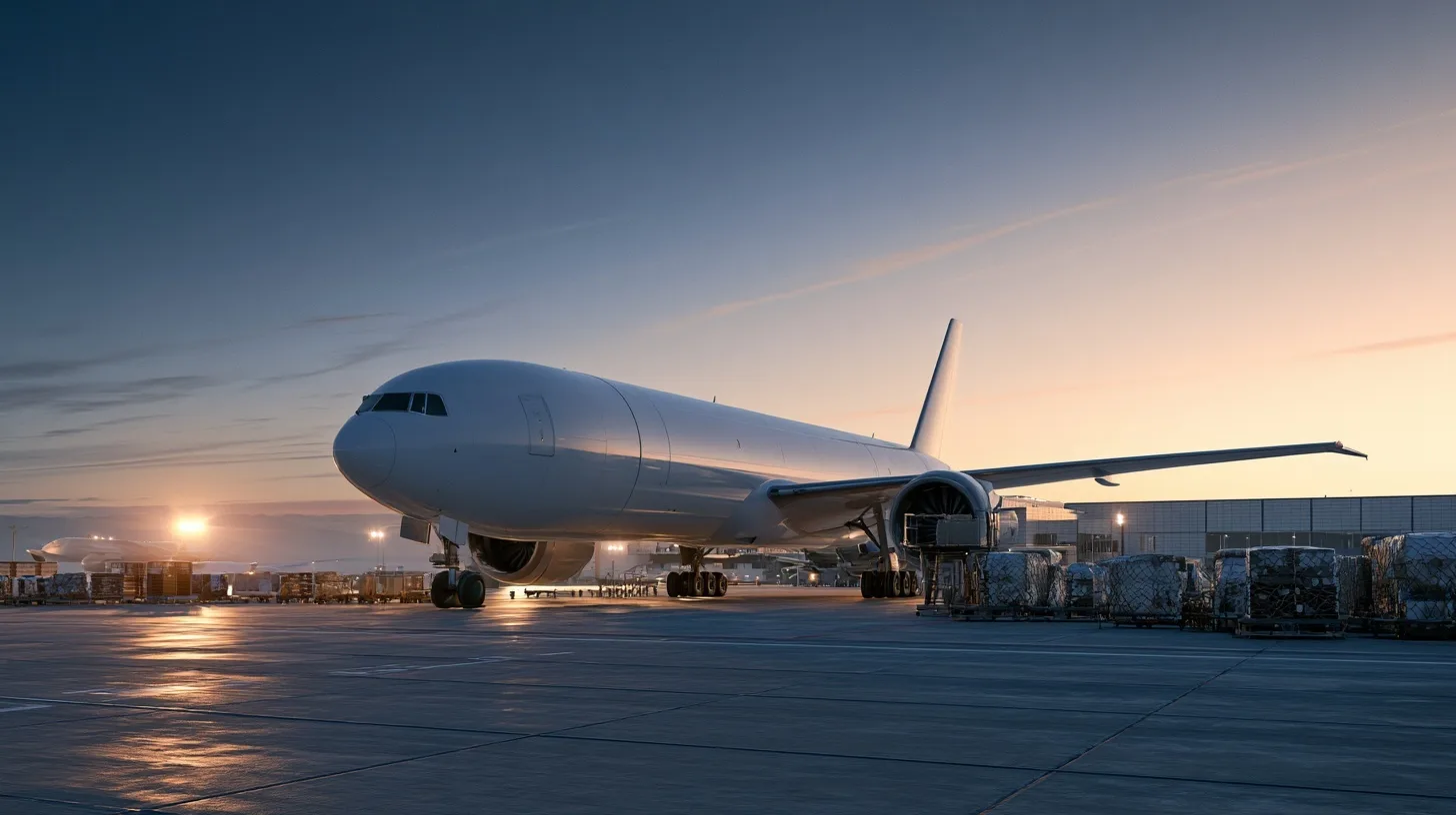 Air cargo handling representing a China-origin freight enquiry