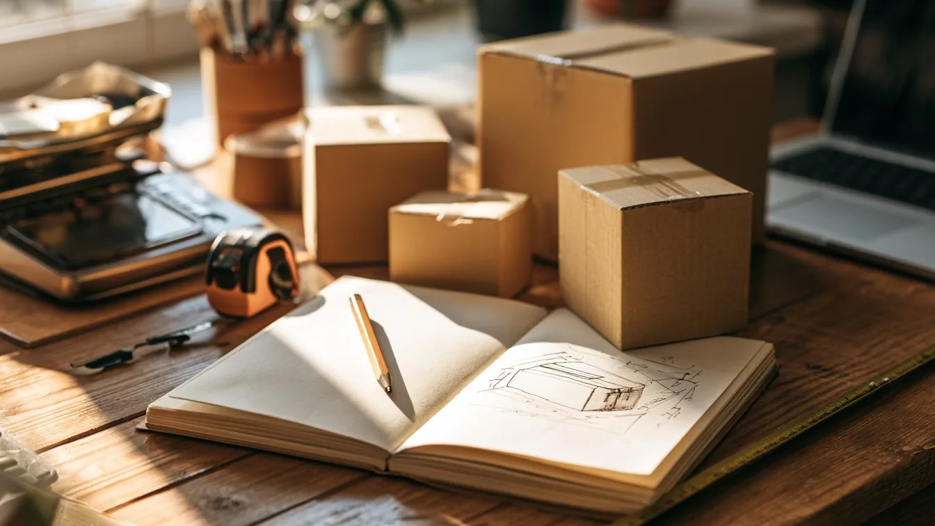 Logistics documents and shipment planning notes under professional review