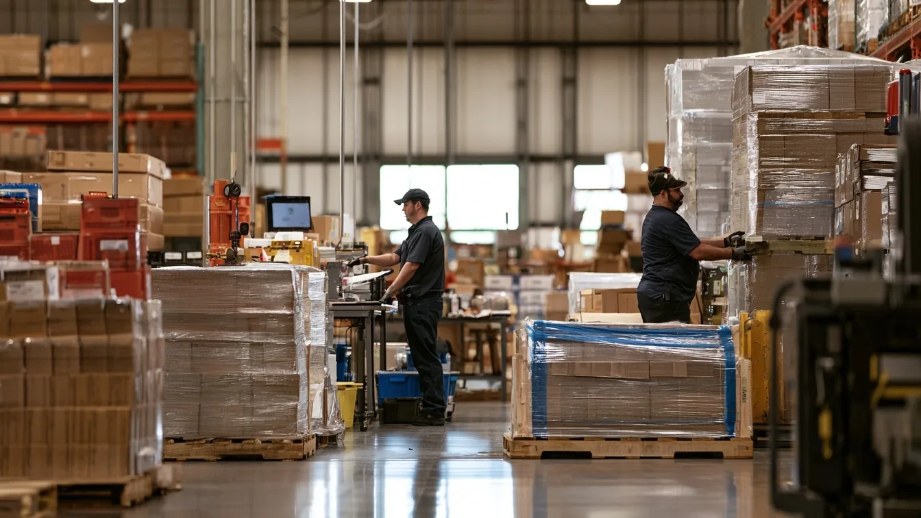 Warehouse handling and consolidation work for a coordinated shipment
