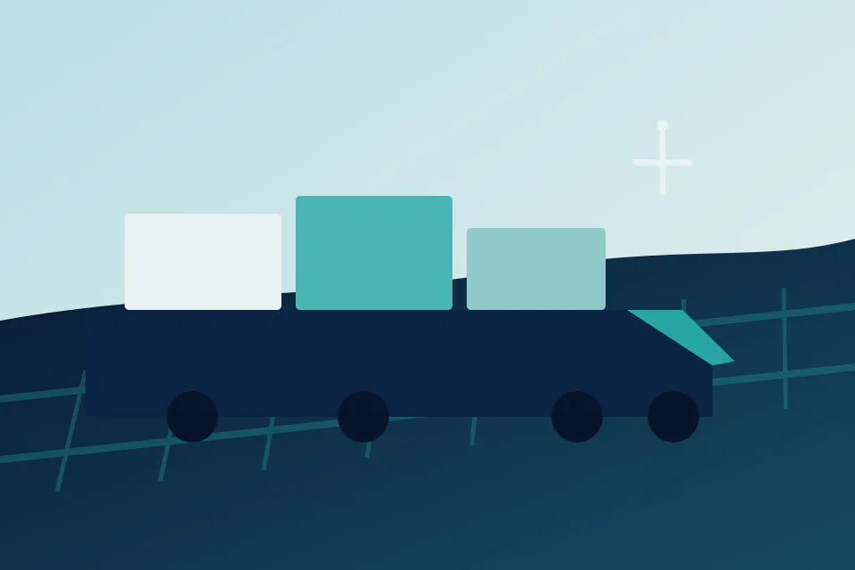 Logistics specialists reviewing a rail-connected freight plan