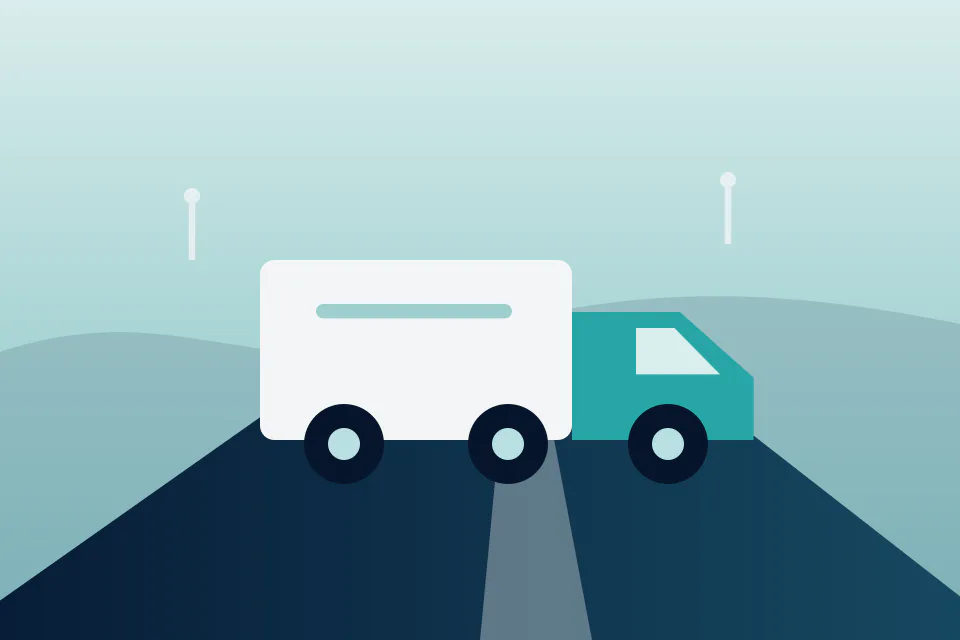 Third-party road freight loading coordinated at a warehouse