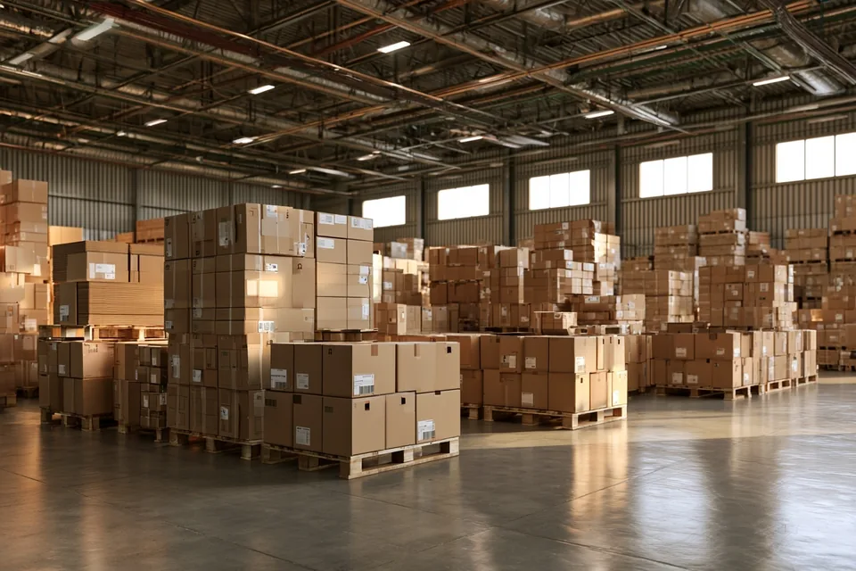 Identified freight received into a warehouse under written instructions
